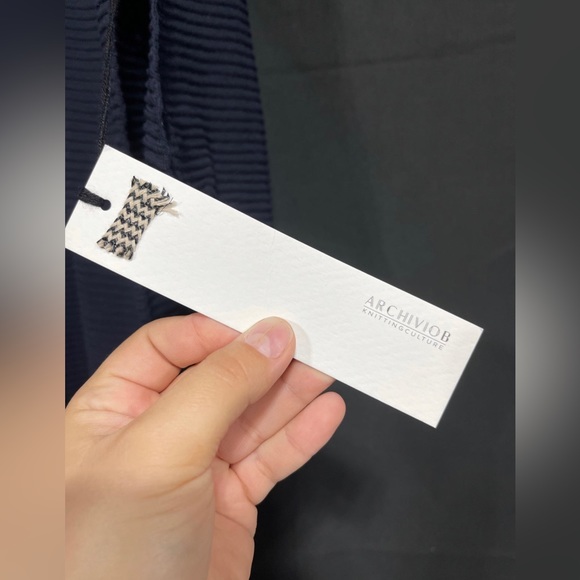 NWT brand New Archiviob Knitting Culture Navy Dress Women's Oversized Size Small - Picture 4 of 9